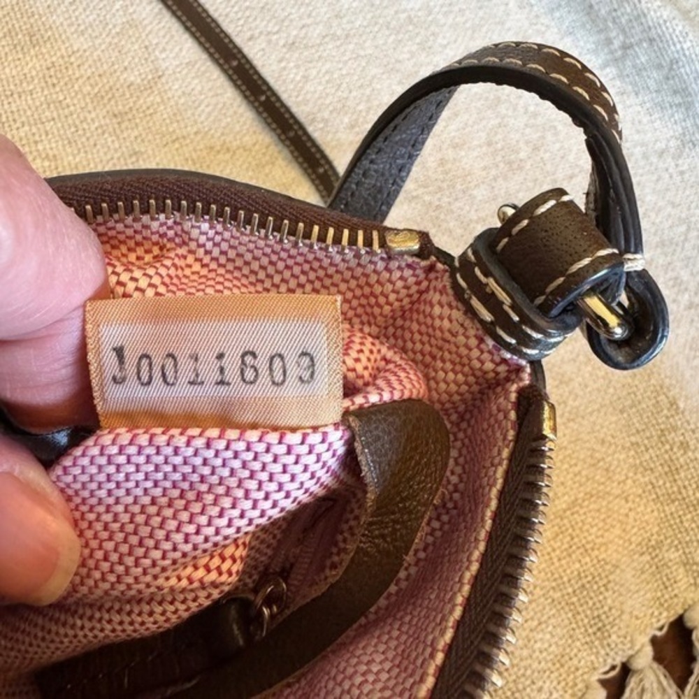 Dooney & Bourke Pebble Grain Letter Carrier Crossbody Brown Leather with COA - Picture 13 of 16